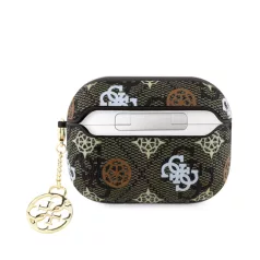   Guess 4G Peony Charm Apple Airpods 3 PC/PU tok fekete (GUA3P4RPEW)
