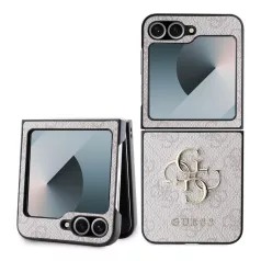   Guess PU 4G Metal Logo Samsung Galaxy Z Flip 6 / Z Flip 7 FE hátlapvédő tok pink (GUHCZF64GMGPI)