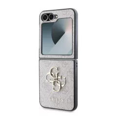  Guess PU 4G Metal Logo Samsung Galaxy Z Flip 6 / Z Flip 7 FE hátlapvédő tok pink (GUHCZF64GMGPI)