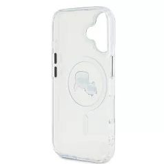   Karl Lagerfeld IML K&CH Heads Metal Frame MagSafe Apple iPhone 16 Plus (6.7) hátlapvédő tok átlátszó (KLHMP16MHLSKCH)