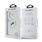 Karl Lagerfeld IML K&CH Heads Metal Frame MagSafe Apple iPhone 16 Pro (6.3) hátlapvédő tok átlátszó (KLHMP16LHLSKCH)
