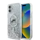 Karl Lagerfeld Liquid Glitter Karl and Choupette Heads MagSafe Apple iPhone 16 Pro (6.3) hátlapvédő tok ezüst (KLHMP16SLGKCSGH)