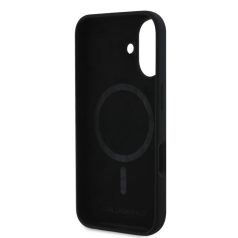   Karl Lagerfeld Liquid Silicone Karl Head MagSafe Apple iPhone 16 (6.1) hátlapvédő tok fekete (KLHMP16SSKHPPLK)