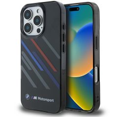   BMW Motosport IML Apple iPhone 16 Pro (6.3) hátlapvédő TPU tok szürke (BMHCP16L23HTRAK)