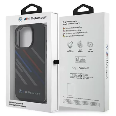 BMW Motosport IML Apple iPhone 16 Pro (6.3) hátlapvédő TPU tok szürke (BMHCP16L23HTRAK)
