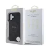 Guess PU Leather Colored Ring MagSafe Apple iPhone 16 (6.1) hátlapvédő tok fekete (GUHMP16SG4GFRK)