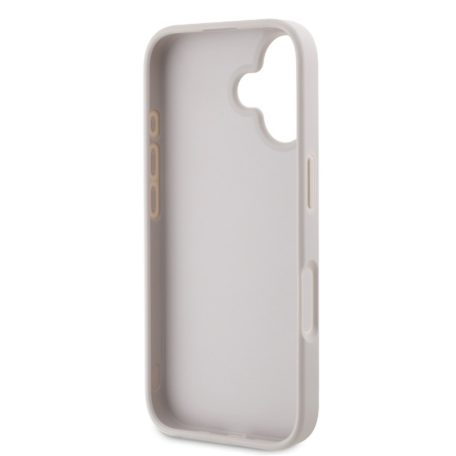 Guess Apple iPhone 16 Pro Max (6.9) PU 4G Strass Triangle Metal Logo hátlapvédő tok pink (GUHCP16X P4TDPP)