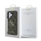 Guess Apple iPhone 16 Plus (6.7) PU 4G Metal Logo hátlapvédő tok barna (GUHCP16M4GMGBR)