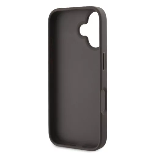 Guess Apple iPhone 16 Pro (6.3) PU 4G Metal Logo hátlapvédő tok barna (GUHCP16L4GMGBR)
