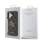 Guess Apple iPhone 16 Pro Max (6.9) PU 4G Metal Logo hátlapvédő tok barna (GUHCP16X4GMGBR)