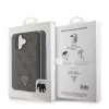 Guess Apple iPhone 16 Pro Max PU 4G Strass Triangle Metal Logo hátlapvédő tok vállpántottal, barna (GUHCP16XP4TDSCPW)