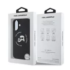 Karl Lagerfeld Liquid Silicone K&CH Heads Apple iPhone 16 Pro (6.3) MagSafe hátlapvédő tok fekete (KLHMP16LSKCHTCK)