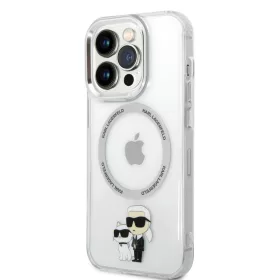   Karl Lagerfeld IML Karl and Choupette MagSafe Apple iPhone 16 hátlapvédő tok átlátszó (KLHMP16SHNKCIT)