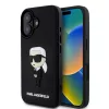 Karl Lagerfeld 3D Rubber Ikonik Apple iPhone 16 (6.1) hátlapvédő tok fekete (KLHCP16S3DRKINK)