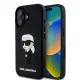 Karl Lagerfeld 3D Rubber Ikonik Apple iPhone 16 (6.1) hátlapvédő tok fekete (KLHCP16S3DRKINK)