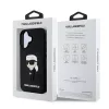 Karl Lagerfeld 3D Rubber Ikonik Apple iPhone 16 (6.1) hátlapvédő tok fekete (KLHCP16S3DRKINK)
