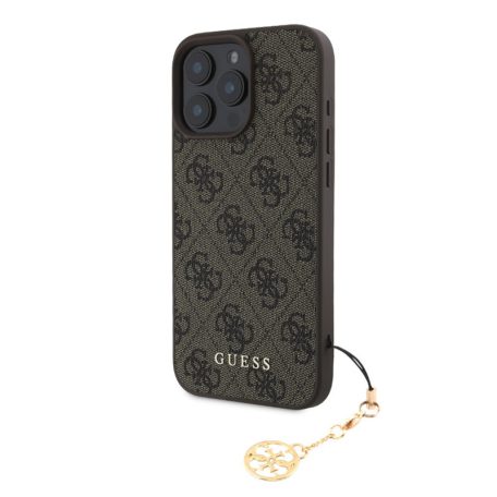 Guess Apple iPhone 16 Pro Max (6.9) 4G Charms Case hátlapvédő tok barna (GUHCP16XGF4GCW)