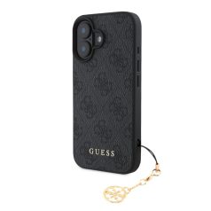  Guess 4G Charms Apple iPhone 16 Pro Max (6.9) hátlapvédő tok szürke (GUHCP16XGF4GCK)