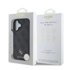 Guess PU 4G Metal Logo MagSafe Apple iPhone 16 Pro (6.3) hátlapvédő tok szürke (GUHMP16LP4SM4MK)