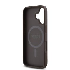   Guess PU 4G Metal Logo MagSafe Apple iPhone 16 Pro Max (6.9) hátlapvédő tok barna (GUHMP16XP4SM4MW)