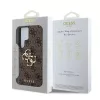Guess PU 4G Metal Logo Samsung S938 Galaxy S25 Ultra hátlapvédő tok barna (GUHCS25L4GMGBR)