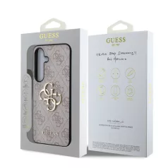   Guess Samsung S938 Galaxy S25 Ultra PU 4G Metal Logo hátlapvédő tok pink (GUHCS25L4GMGPI)