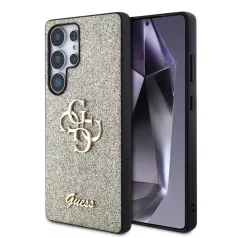   Guess PU Fixed Glitter 4G Metal Logo Samsung S938 Galaxy S25 Ultra hátlapvédő tok arany (GUHCS25LHG4SGD)