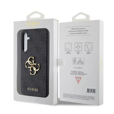 Guess PU 4G Metal Logo Samsung S936 Galaxy S25 Plus hátlapvédő tok szürke (GUHCS25M4GMGGR)