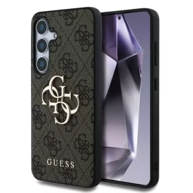   Guess PU 4G Metal Logo Samsung S936 Galaxy S25 Plus hátlapvédő tok barna (GUHCS25M4GMGBR)