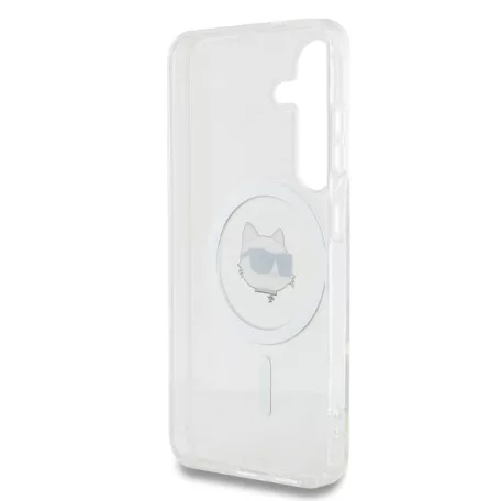 Karl Lagerfeld IML Choupette Head MagSafe Samsung S936 Galaxy S25 Plus hátlapvédő tok átlátszó (KLHMS25MHLSCHH)