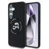 Karl Lagerfeld Liquid Silicone K&CH Heads Samsung S936 Galaxy S25 Plus MagSafe hátlapvédő tok fekete (KLHMS25MSKCHTCK)