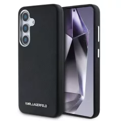   Karl Lagerfeld PU Saffiano Metal Logo and Frame Samsung S931 Galaxy S25 hátlapvédő tok átlátszó (KLHMS25SPSAFWMCK)