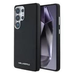   Karl Lagerfeld PU Saffiano Metal Logo and Frame Samsung S938 Galaxy S25 Ultra hátlapvédő tok átlátszó (KLHMS25LPSAFWMCK)
