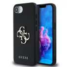 Guess PU Grained 4G Metal Logo Apple iPhone 16e / 17e (6.1) hátlapvédő tok fekete (GUHCPSE4PGT4MBK)