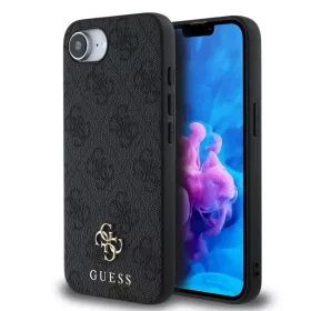   Guess PU 4G Metal Logo MagSafe Apple iPhone 16e (6.1) hátlapvédő tok szürke (GUHMPSE4P4SM4MK)