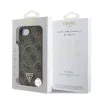 Guess Apple iPhone 16e (6.1) PU 4G Strass Triangle Metal Logo Magsafe hátlapvédő tok barna (GUHMPSE4P4TDPW)