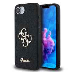   Guess PU Fixed Glitter Apple iPhone 16e (6.1) hátlapvédő tok fekete (GUHCPSE4HG4SGK)