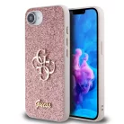 Guess PU Fixed Glitter 4G Metal Logo Apple iPhone 16e / 17e (6.1) hátlapvédő tok pink (GUHCPSE4HG4SGP)
