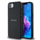Guess PU Grained Classic Logo Apple iPhone 16e / 17e (6.1) hátlapvédő tok fekete (GUHMPSE4PGHSMMK)