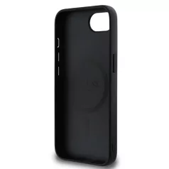   Guess PU Grained Classic Logo Apple iPhone 16e / 17e (6.1) hátlapvédő tok fekete (GUHMPSE4PGHSMMK)