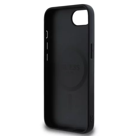Guess PU Grained Classic Logo Apple iPhone 16e / 17e (6.1) hátlapvédő tok fekete (GUHMPSE4PGHSMMK)