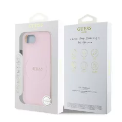   Guess PU Grained Classic Logo Apple iPhone 16e / 17e (6.1) hátlapvédő tok pink (GUHMPSE4PGHSMMP)