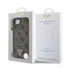 Guess PU Leather Colored Ring MagSafe Apple iPhone 16e / 17e (6.1) hátlapvédő tok barna (GUHMPSE4G4GFRW)