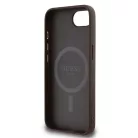 Guess PU Leather Colored Ring MagSafe Apple iPhone 16e / 17e (6.1) hátlapvédő tok barna (GUHMPSE4G4GFRW)