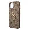 Guess Apple iPhone 16e (6.1) PU 4G Metal Logo hátlapvédő tok barna (GUHCPSE44GMGBR)