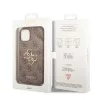 Guess Apple iPhone 16e (6.1) PU 4G Metal Logo hátlapvédő tok barna (GUHCPSE44GMGBR)