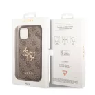 Guess Apple iPhone 16e / 17e (6.1) PU 4G Metal Logo hátlapvédő tok barna (GUHCPSE44GMGBR)