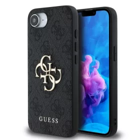   Guess PU 4G Metal Logo Apple iPhone 16e (6.1) hátlapvédő tok szürke (GUHCPSE44GMGGR)