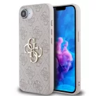 Guess PU 4G Metal Logo Apple iPhone 16e / 17e (6.1) hátlapvédő tok pink (GUHCPSE44GMGPI)