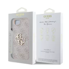   Guess PU 4G Metal Logo Apple iPhone 16e / 17e (6.1) hátlapvédő tok pink (GUHCPSE44GMGPI)